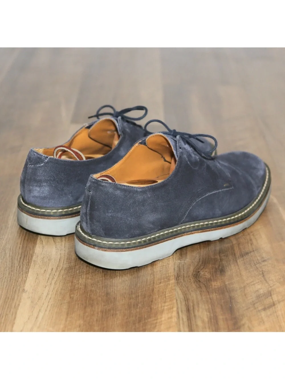 PAUL SMITH - Gray Suede Leather Derby Lace-Up Shoes ITALY - Men's Size US 9.5